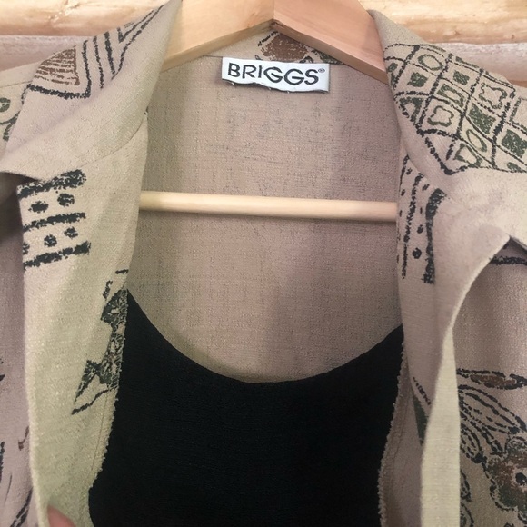 𝅺BRIGGS mock layered printed short sleeve blouse - Picture 5 of 8